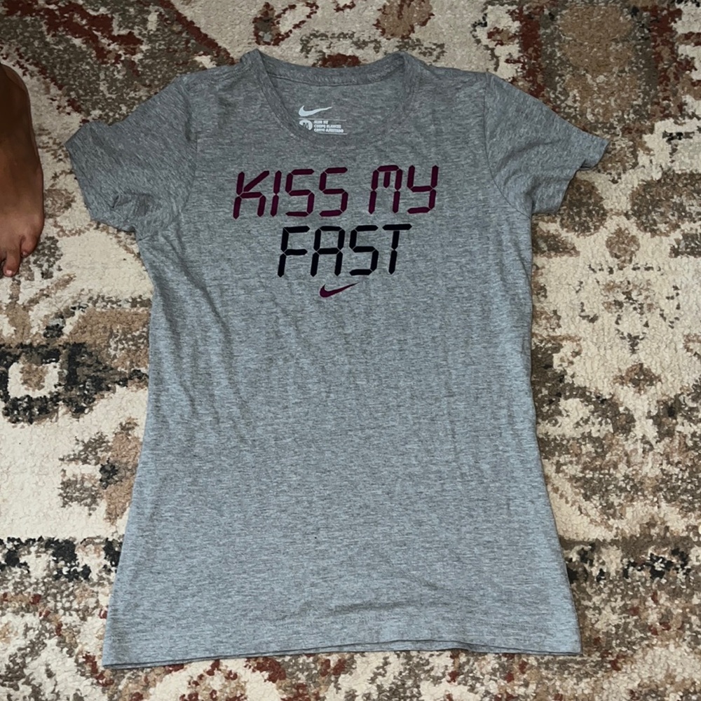 Grey Nike shirt. Slim fit juniors size medium